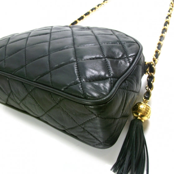 Chanel Lambskin Tassel Bag Dark Green 5 of 11