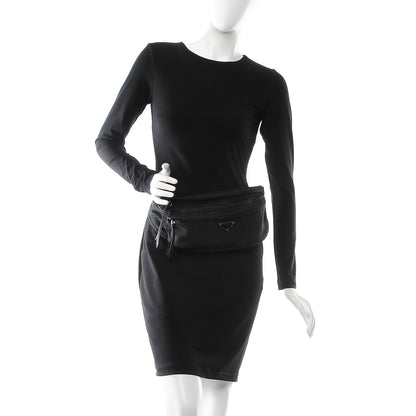 Prada Tessuto Nylon Saffiano Belt Bag Black 2 of 7