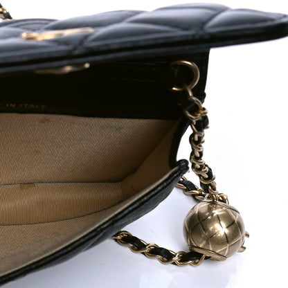 Chanel Lambskin Quilted Pearl Crush Flap With Chain Black 4 of 4