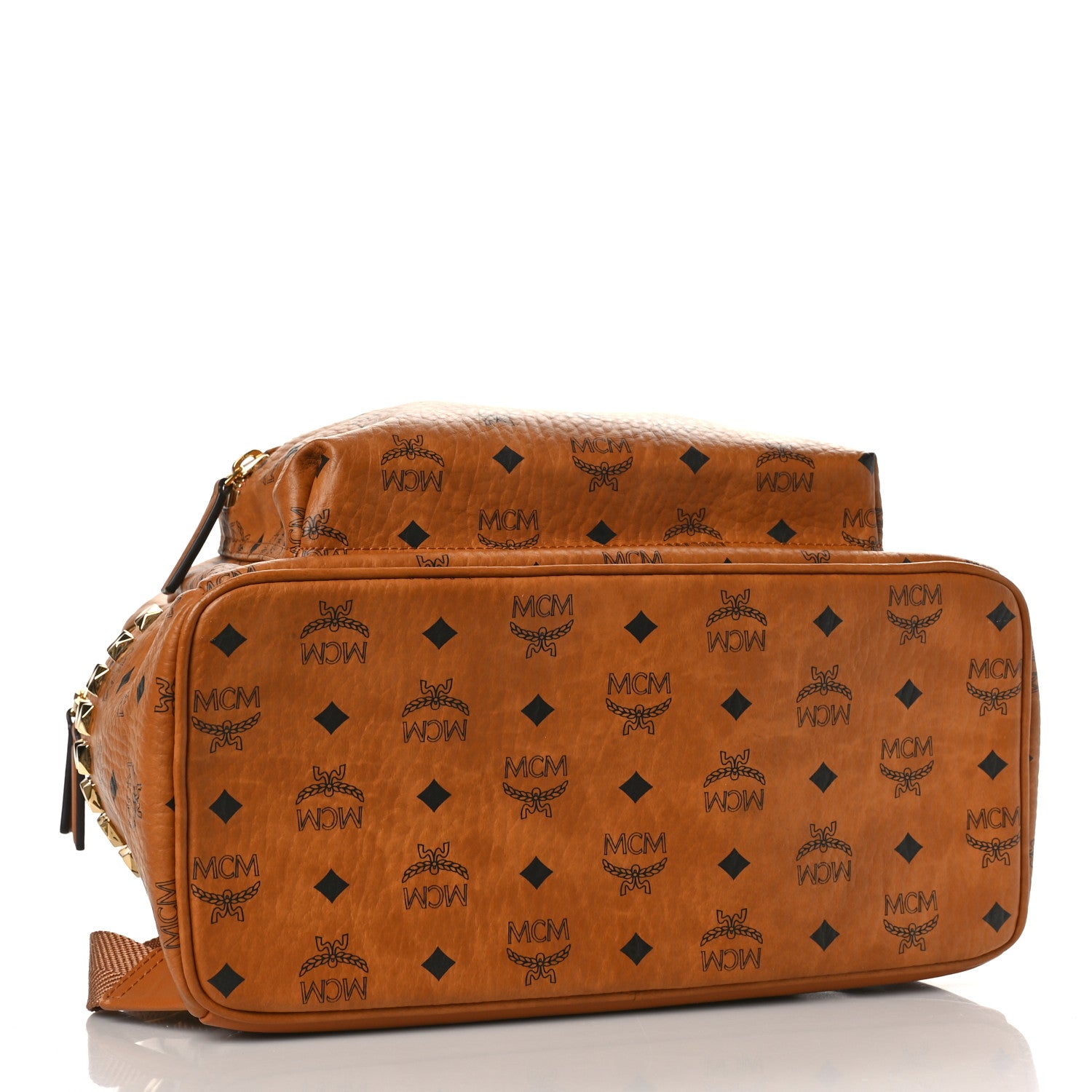 MCM Visetos Medium Side Studs Stark Backpack Cognac 4 of 8
