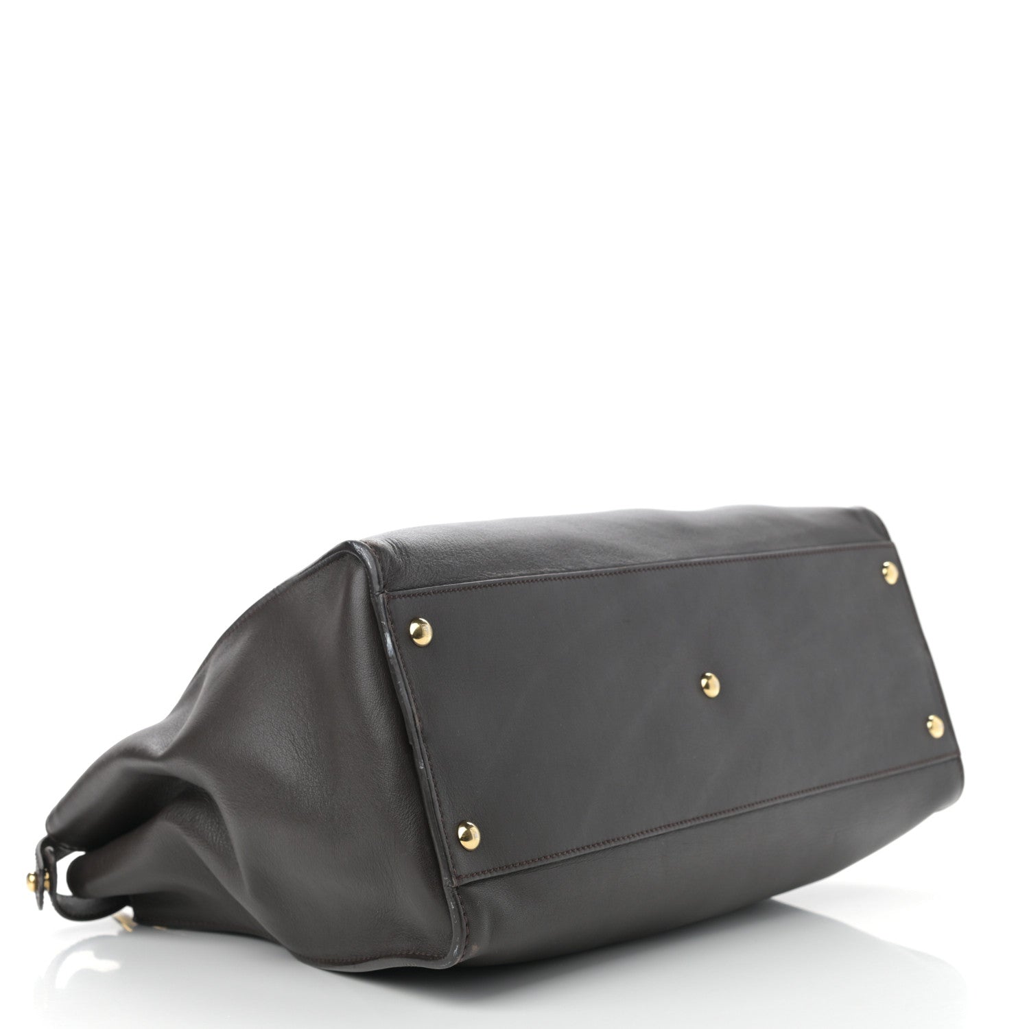 Fendi Vitello Dolce Marmol Large Peekaboo Iconic Satchel Ebano Blu Scuro 4 of 16