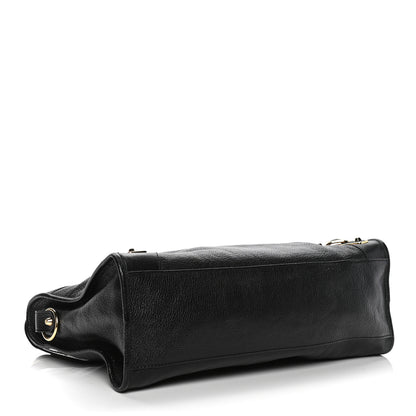 Balenciaga Chevre Gold Metallic Edge Hardware City Black 3 of 4