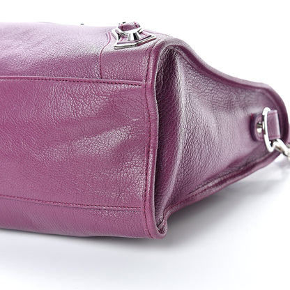 Balenciaga Chevre Silver Metallic Edge Hardware City Violet Prune 10 of 10