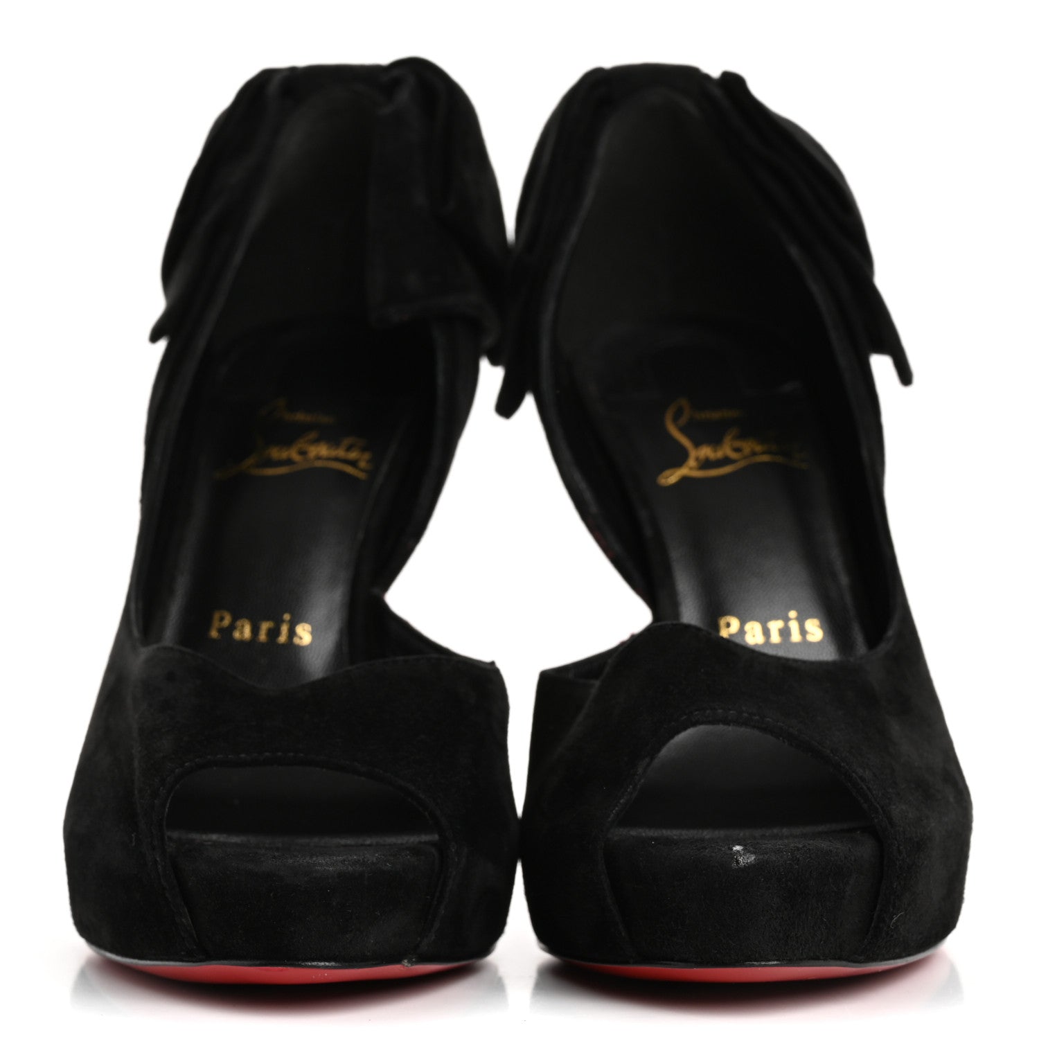 Christian Louboutin Suede Rabakate 100 Pumps 36 Black 3 of 12