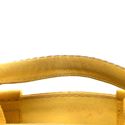 Prada Canvas Canapa Small Logo Tote Yellow 13 of 15