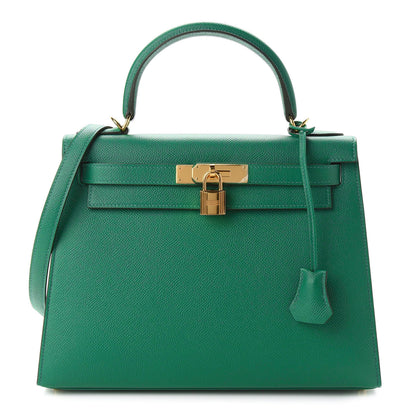 Hermes Epsom Kelly Sellier 28 Vert Vertigo 1 of 38