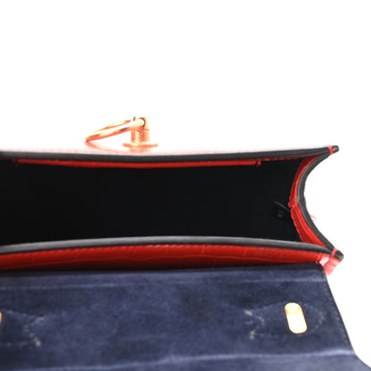 Mulberry Shiny Crocodile Embossed Micro Seaton Hibiscus Red 5 of 10