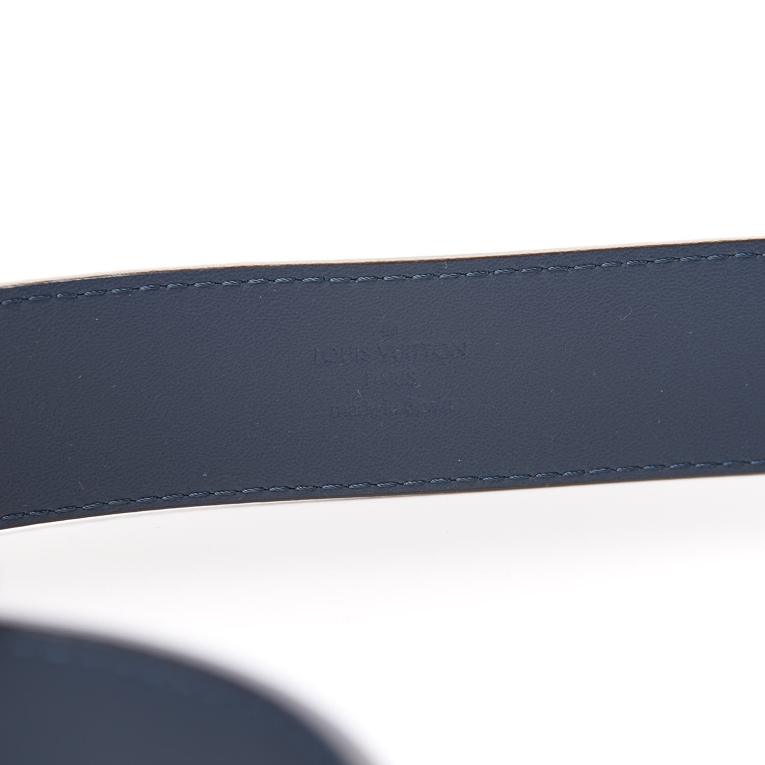 Louis Vuitton Taurillon 35mm Pont Neuf Belt 95 38 Blue 7 of 7