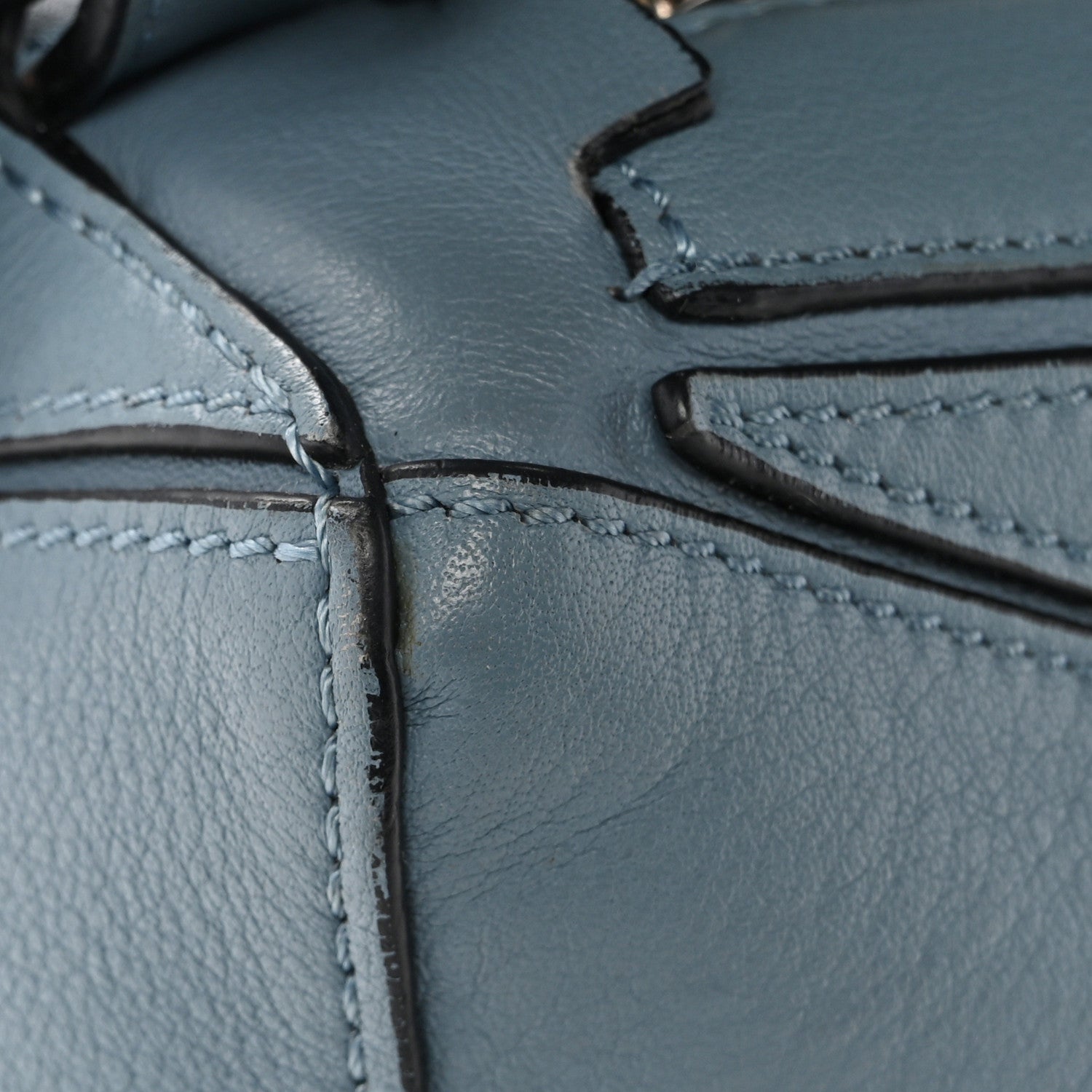 Loewe Calfskin Small Puzzle Bag Stone Blue 14 of 16