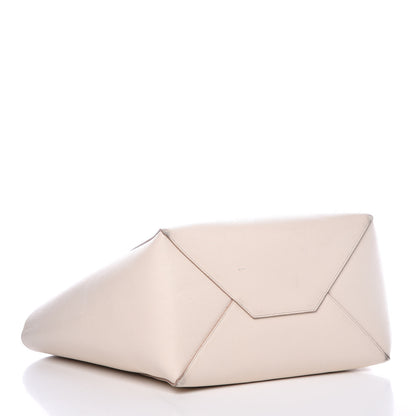 Celine Grained Calfskin Medium Horizontal Cabas Phantom White 4 of 15