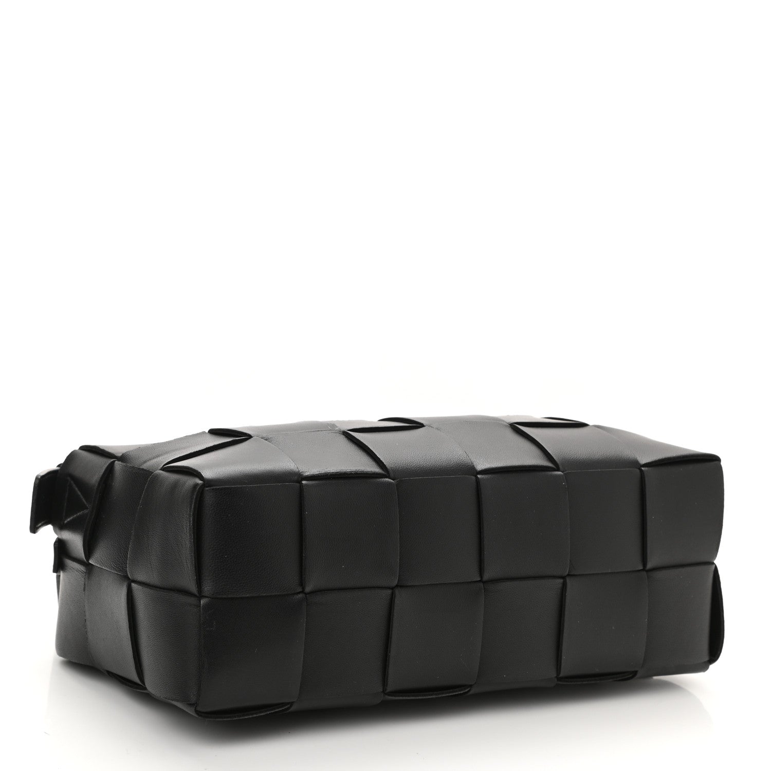Bottega Veneta Lambskin Maxi Intrecciato Brick Cassette Bag Black 4 of 10