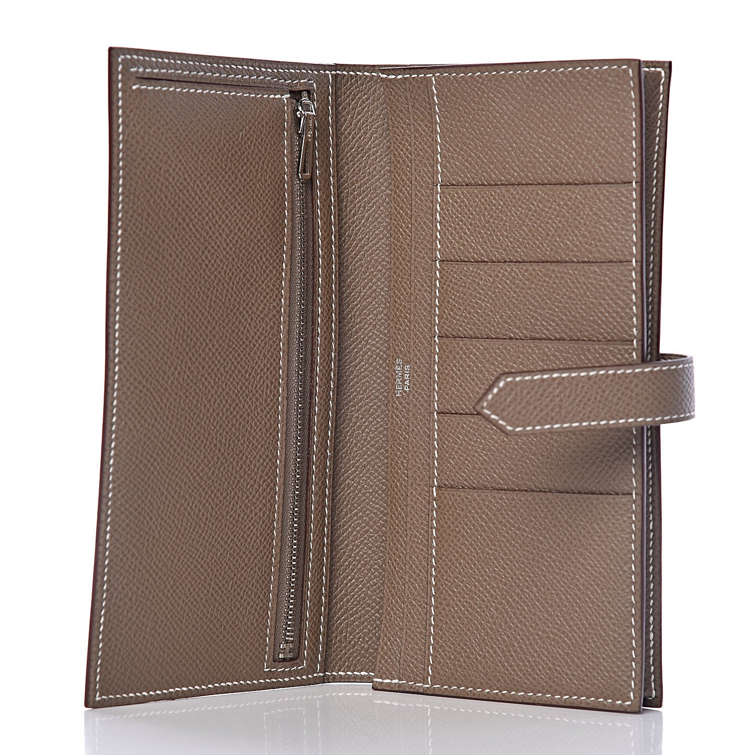 Hermes Epsom Bearn Gusset Wallet Etoupe 5 of 8