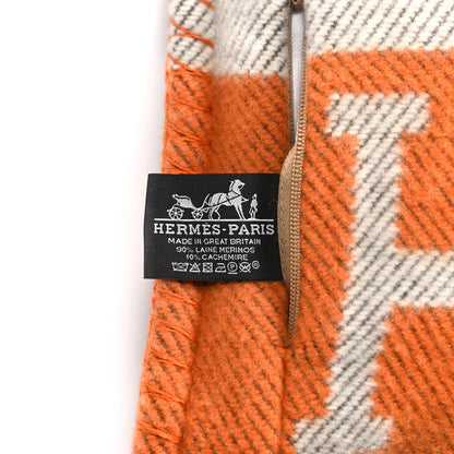 Hermes Wool Cashmere Avalon Pillow PM Ecru Potiron 3 of 3