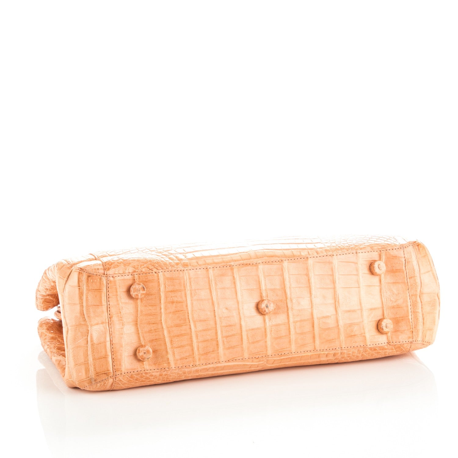Nancy Gonzalez Crocodile Frame Bag Peach 4 of 7