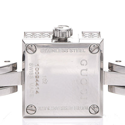 Gucci Stainless Steel Satin Diamond Bezel 14mm 102 G-Mini Quartz Watch Black 5 of 8