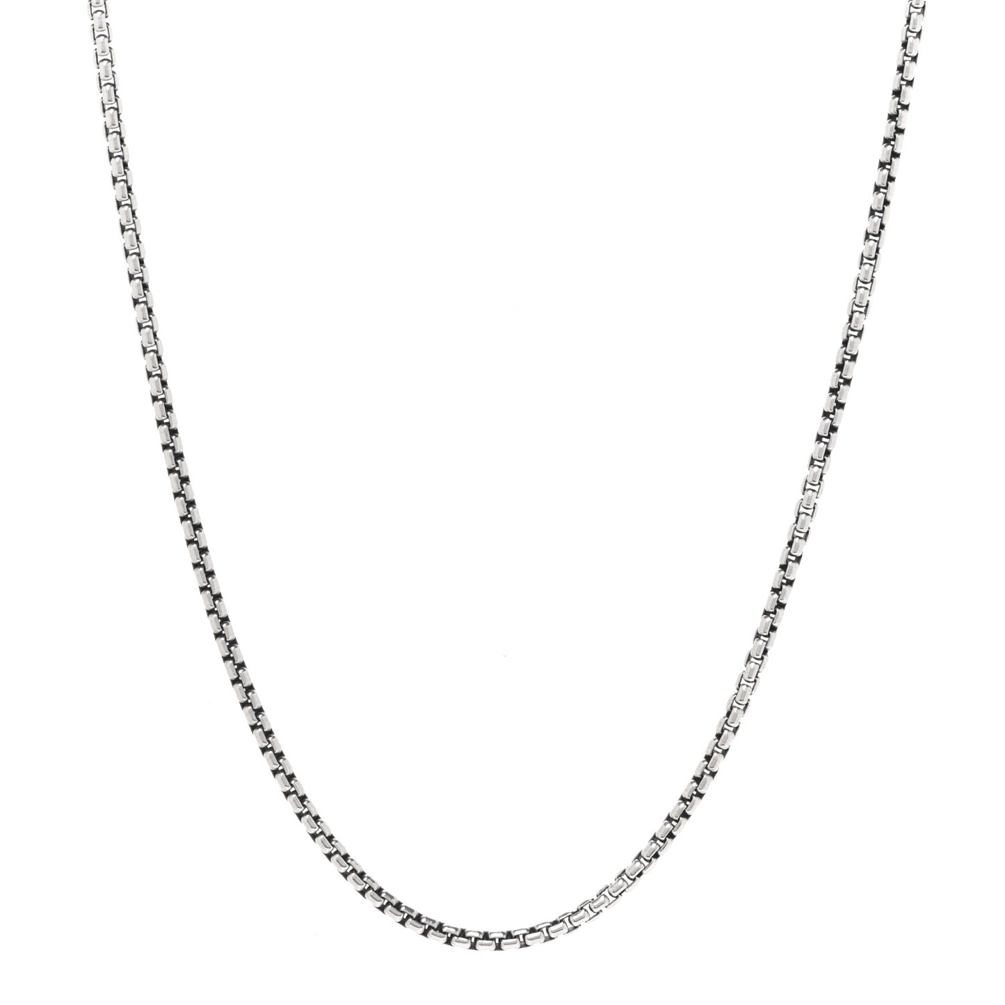 Sterling Silver 14K Yellow Gold 2.7mm Box Chain Necklace 16"