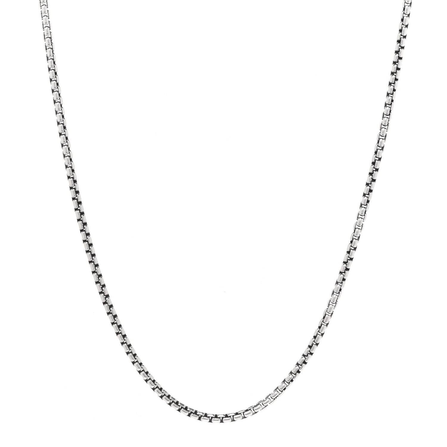 David Yurman Sterling Silver 14K Yellow Gold 2.7mm Box Chain Necklace 16" 1 of 4