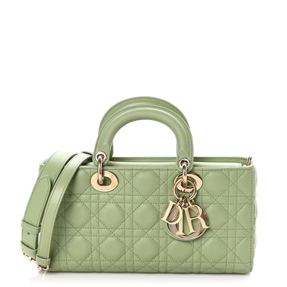 Christian Dior Lambskin Cannage Medium Lady D-Joy Pastel Peyote Green 1 of 8