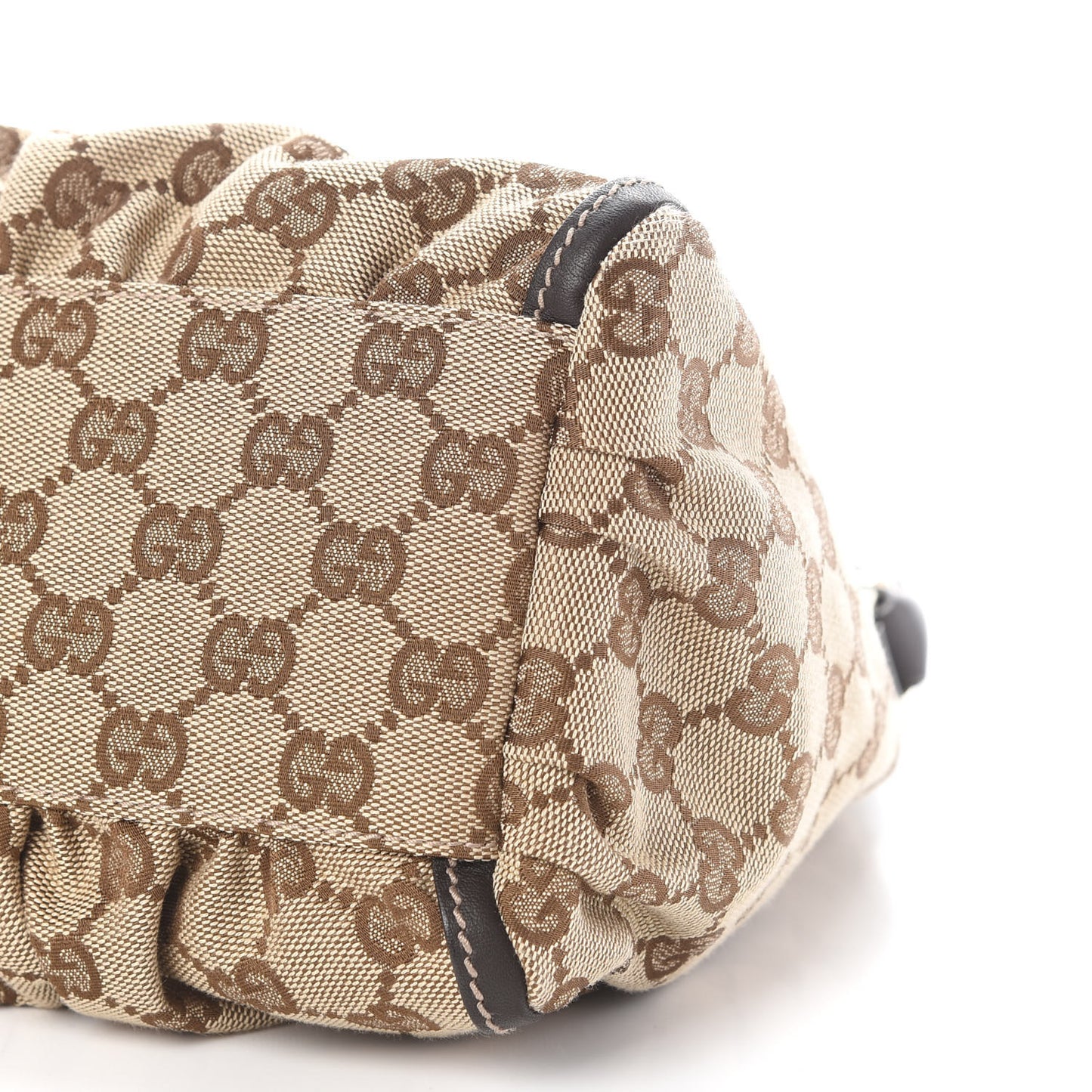 Monogram Medium D Gold Ring Hobo Dark Brown