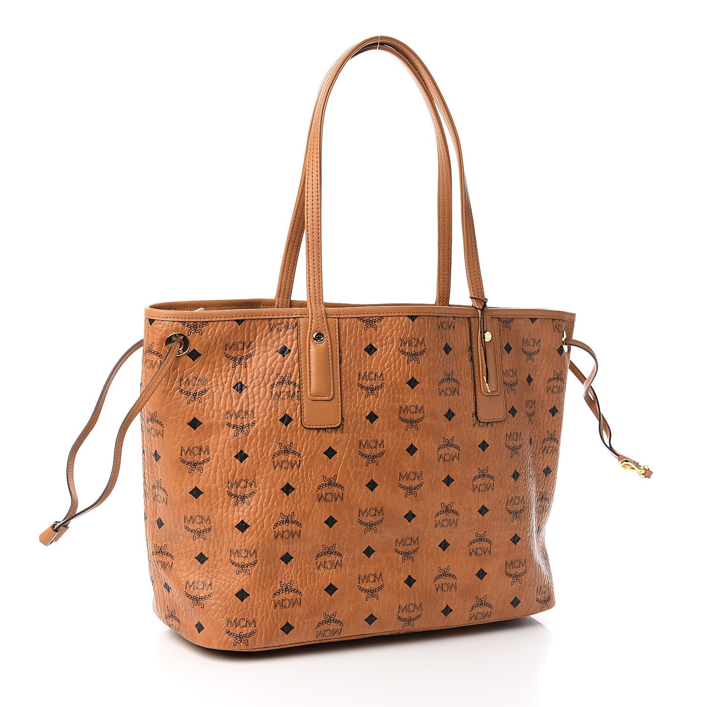 Visetos Medium Liz Reversible Shopper Tote Cognac
