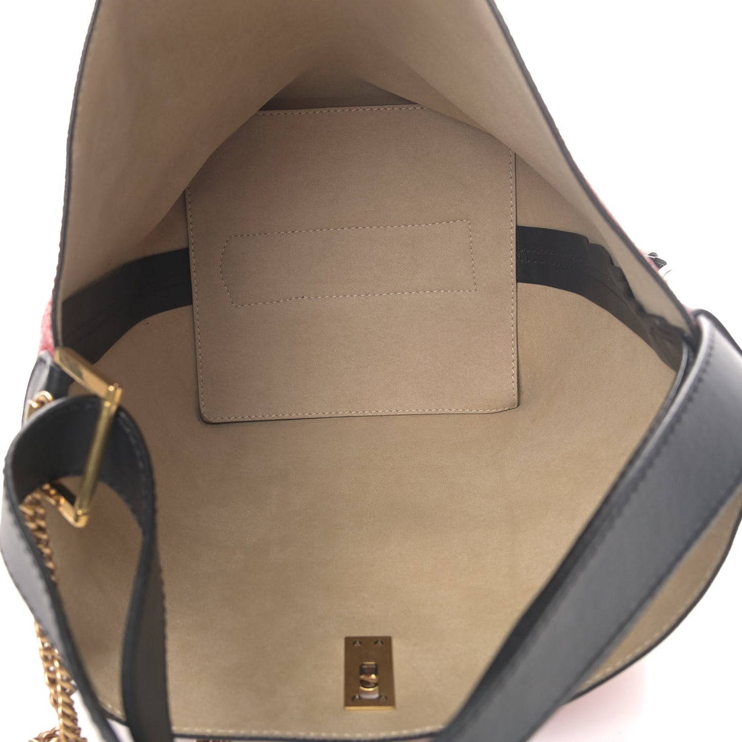 Grained Calfskin Medium GV Bucket Bag Red