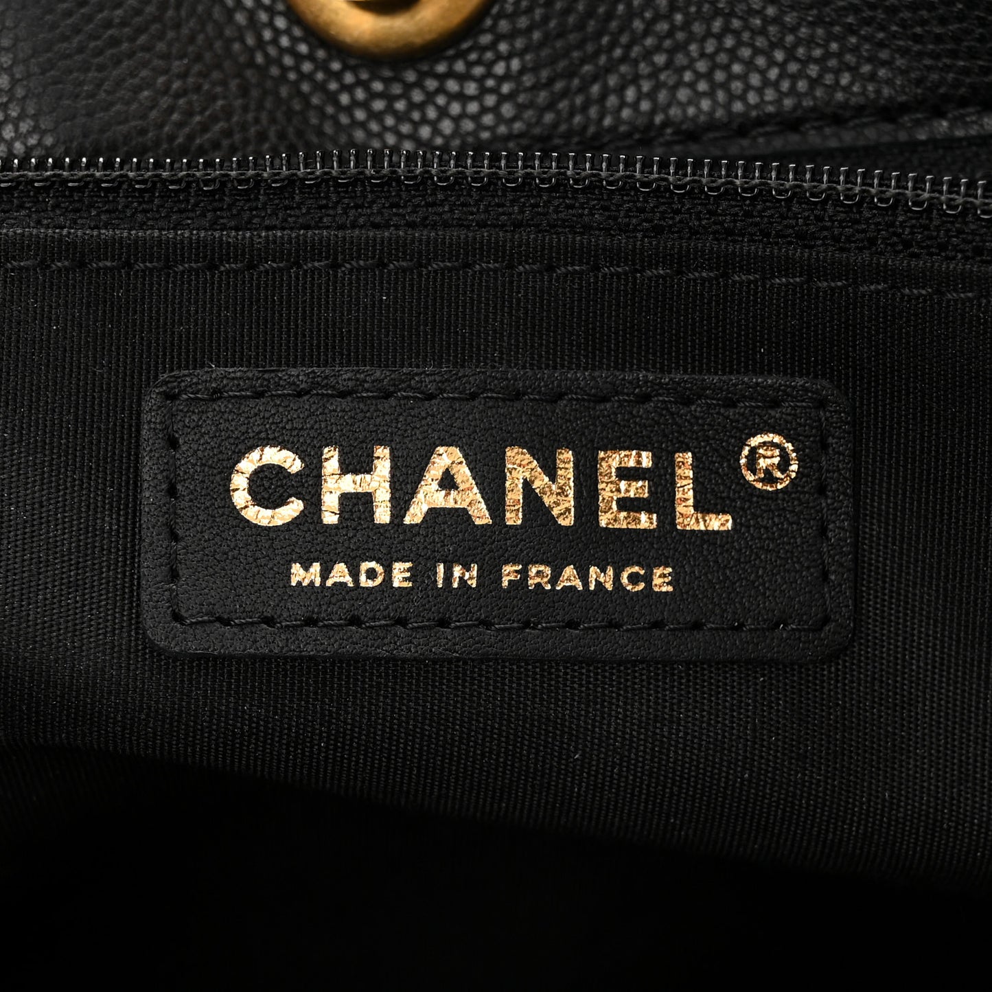 Caviar Quilted Sweet Classic Shopping Tote Black