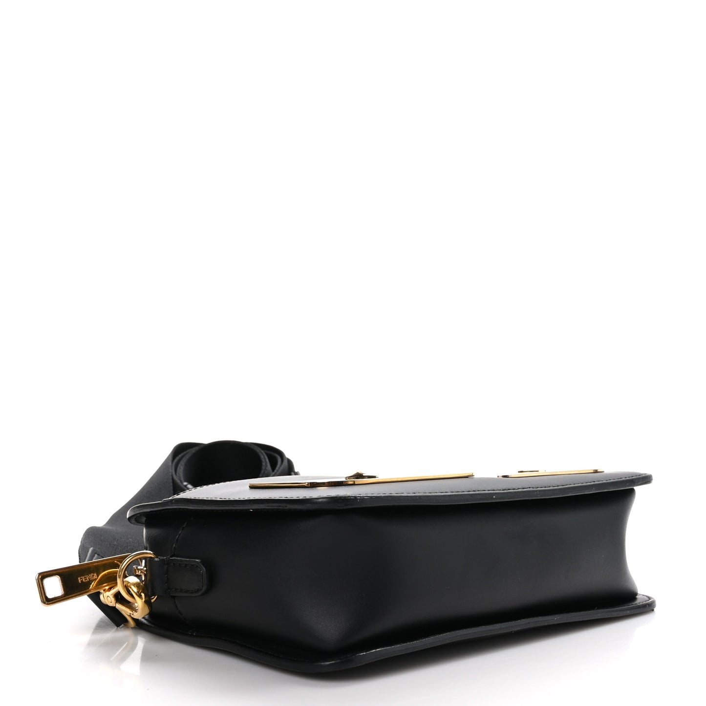 Vitello Metal Monster Eyes Messenger Bag Black