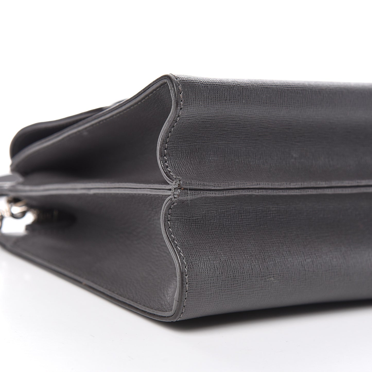 Vitello Elite Flamingo Demi Jour Shoulder Bag Grey