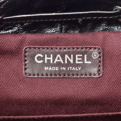 Chanel Glazed Calfskin Shearling Quilted Small Mountain Backpack Black Ivory 6 of 14