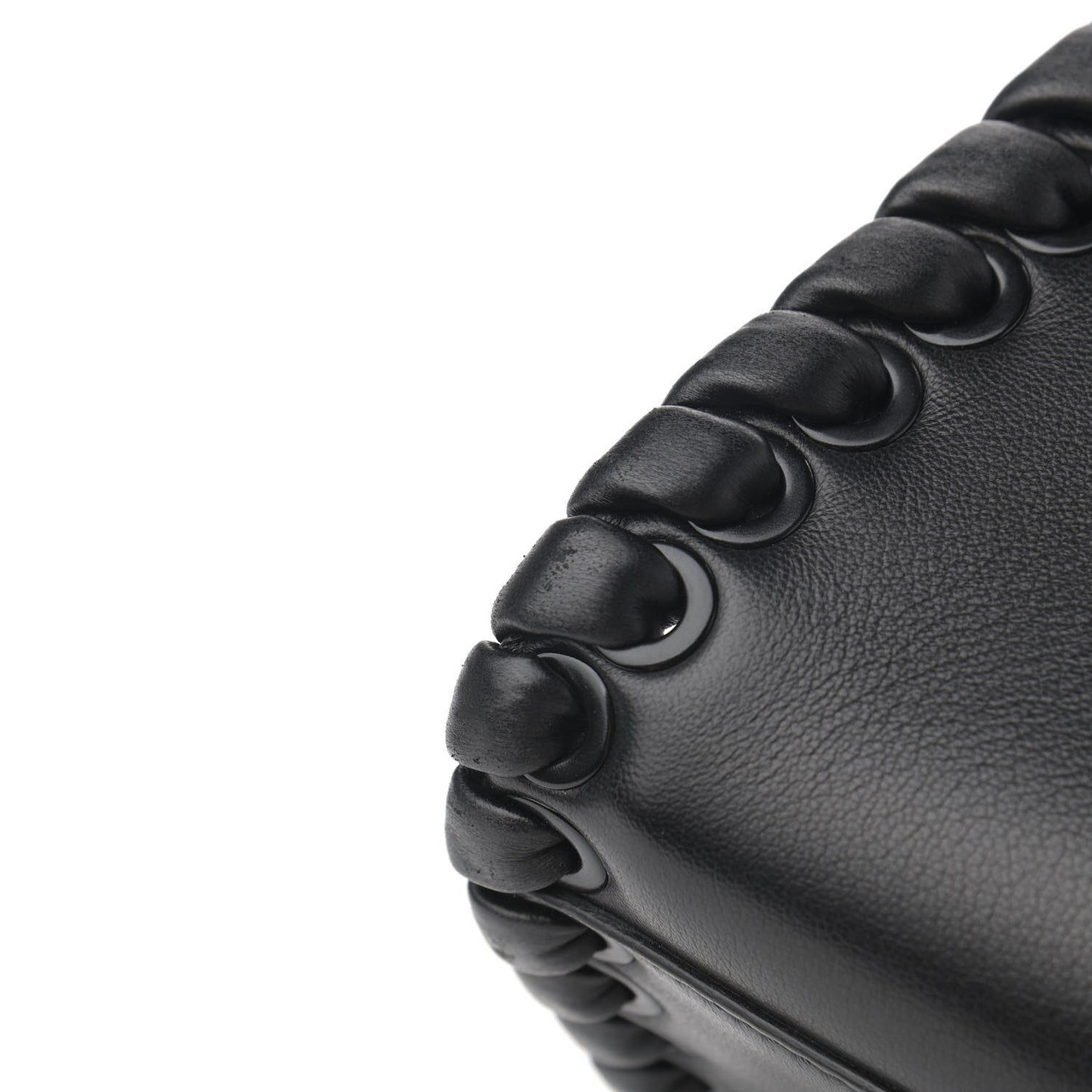 Nappa Lace Up Mini Peekaboo Iconic Satchel Black