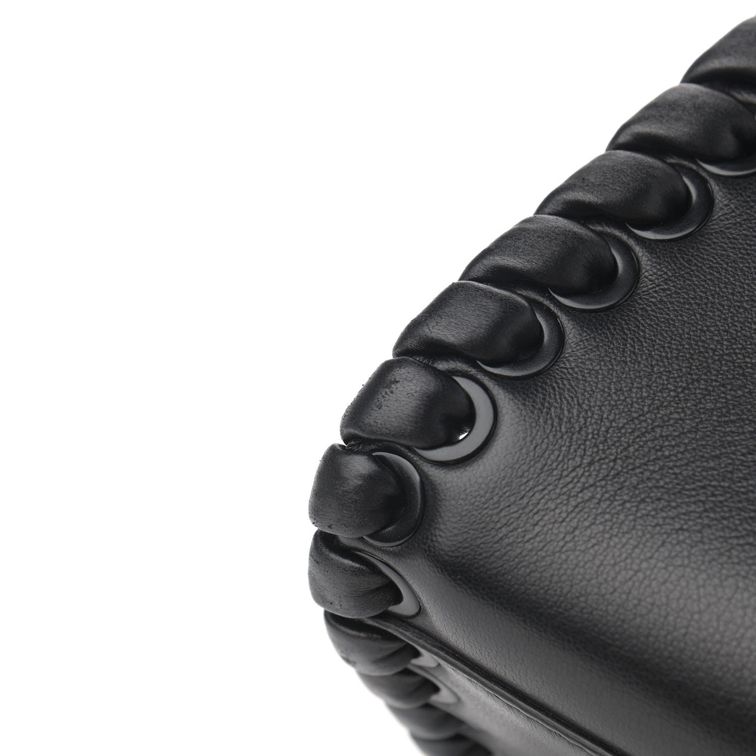 Fendi Nappa Lace Up Mini Peekaboo Iconic Satchel Black 12 of 16