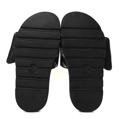 Louis Vuitton Nylon Monogram Womens Pool Pillow Comfort Mules 39 Navy Blue 5 of 8