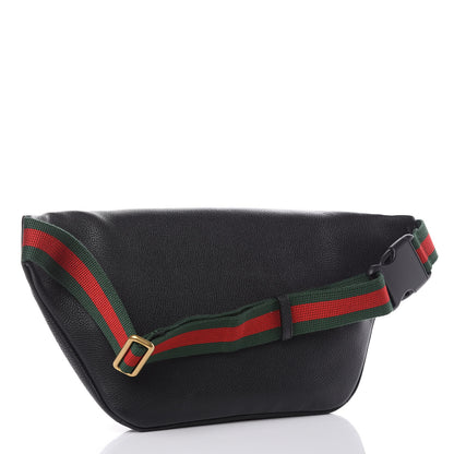 Gucci Grained Calfskin Logo Belt Bag Black 3 of 9