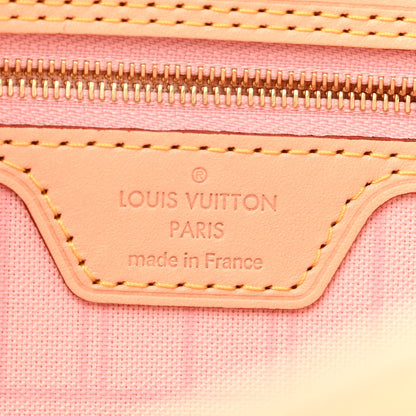 Louis Vuitton Damier Azur Neo Neverfull MM Rose Ballerine 6 of 12