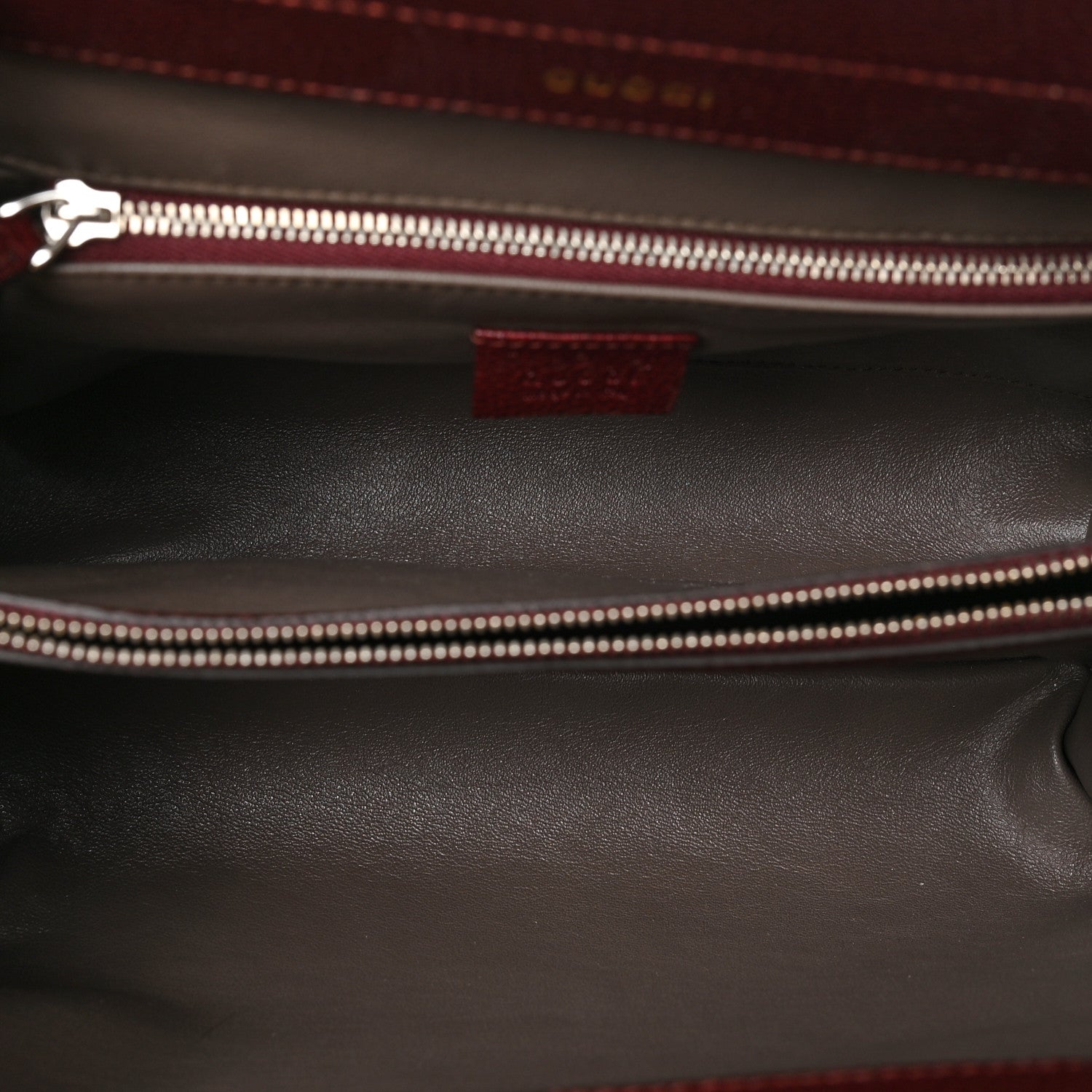 Gucci Grainy Calfskin Small Zumi Top Handle Bag Vintage Bordeaux 5 of 9