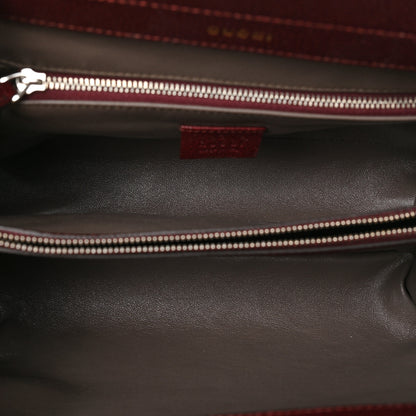 Gucci Grainy Calfskin Small Zumi Top Handle Bag Vintage Bordeaux 5 of 9
