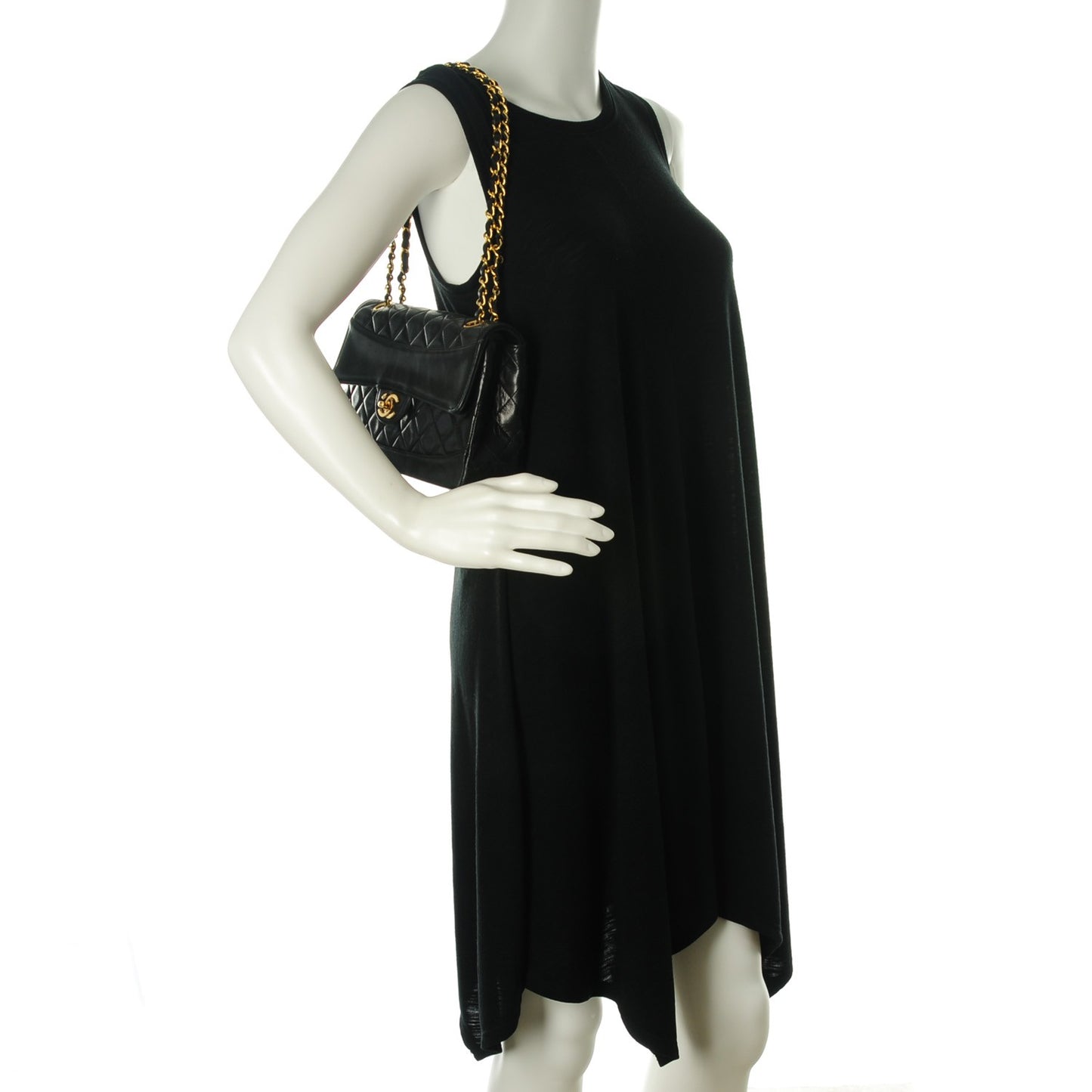 Lambskin Quilted Small Single Flap Black