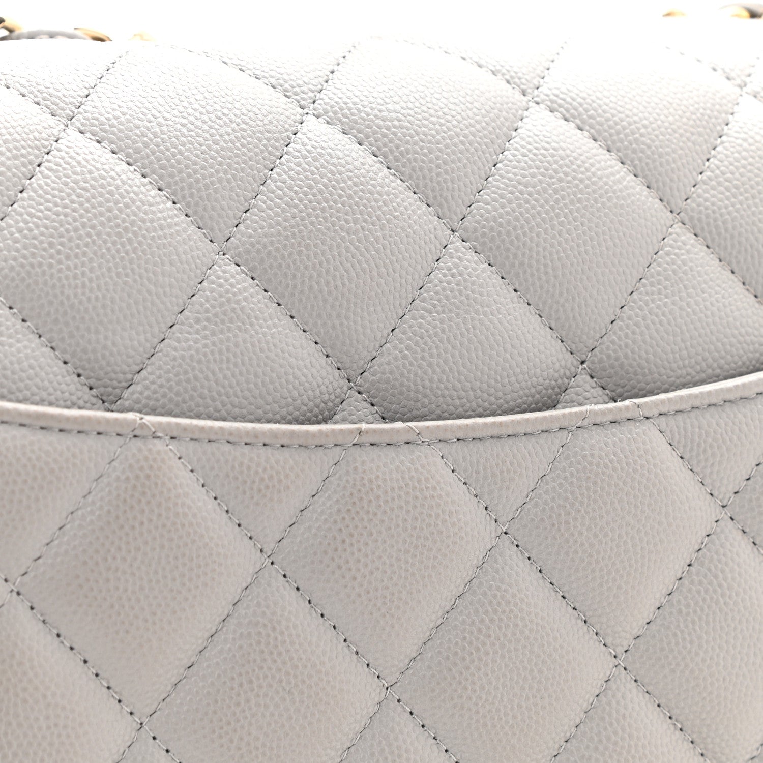 Chanel Caviar Quilted Jumbo Double Flap Grey 9 of 12