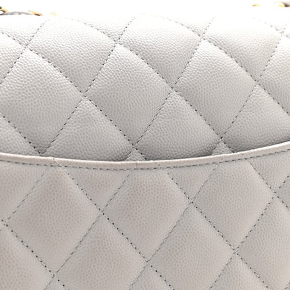Chanel Caviar Quilted Jumbo Double Flap Grey 9 of 12