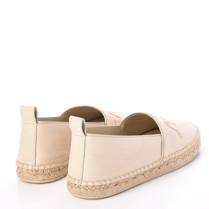 Louis Vuitton Canvas Waterfall Espadrille Flats 38 Ecru 5 of 10