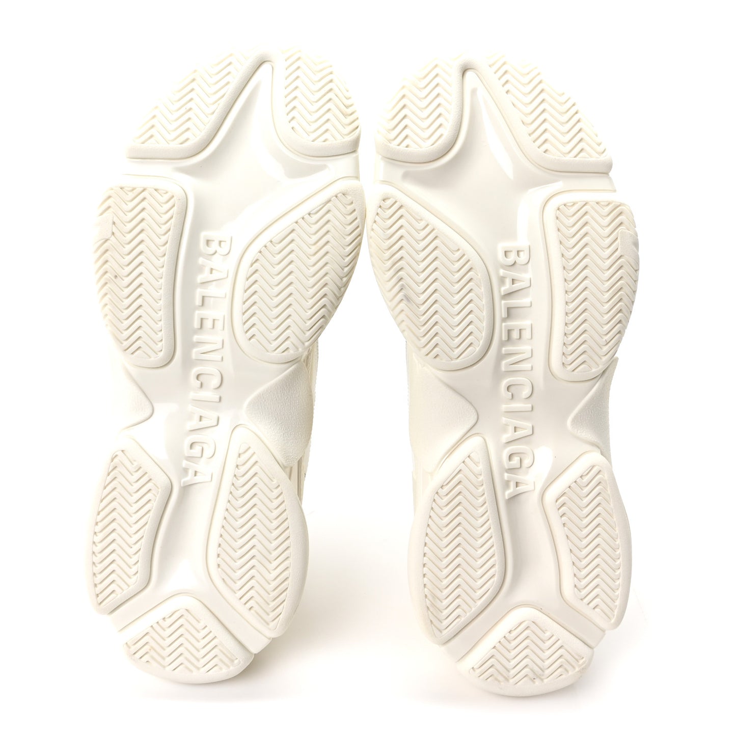 Technical Fabric Allover Logo Mens Triple S Sneakers 44 White Black