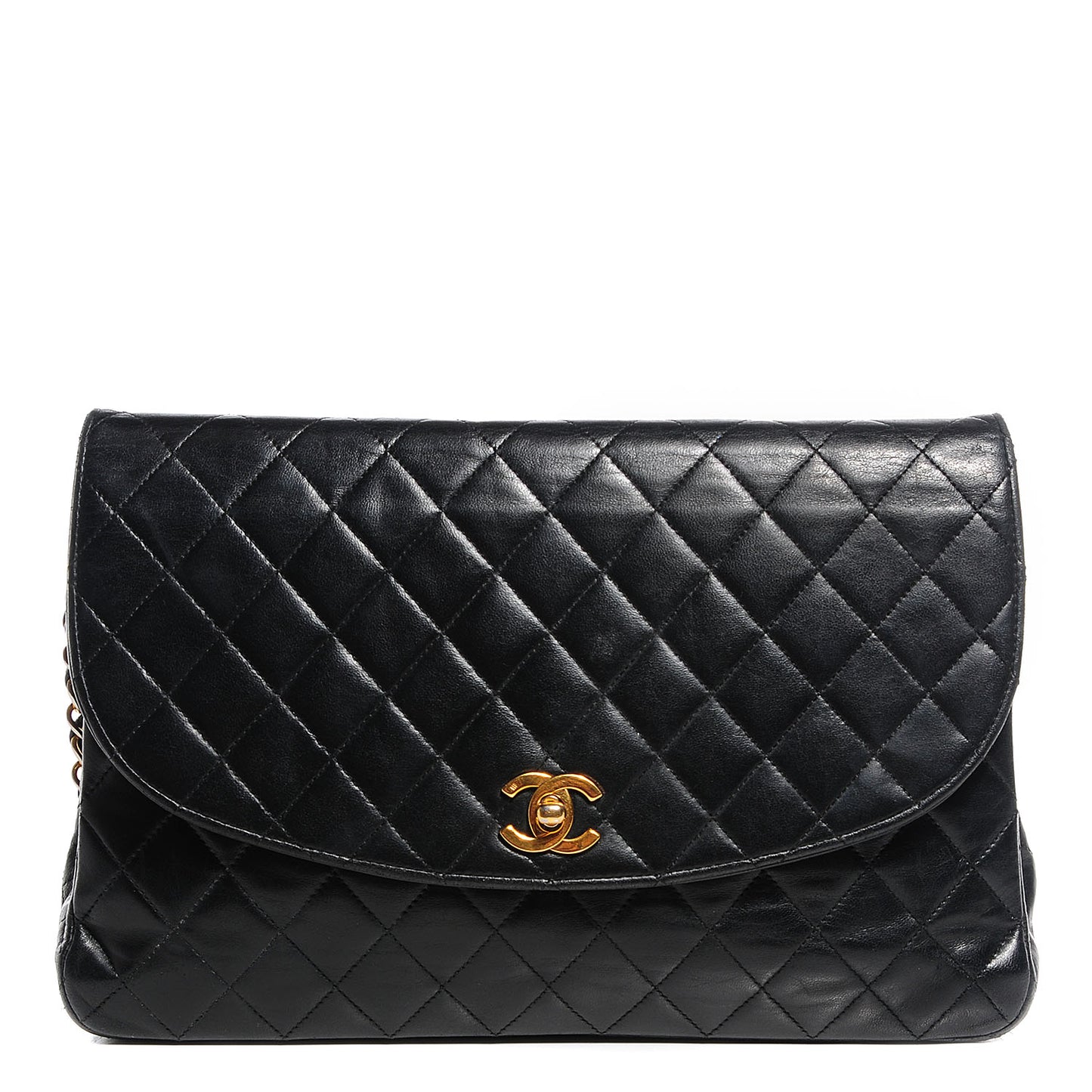 Lambskin Jumbo Single Flap Black