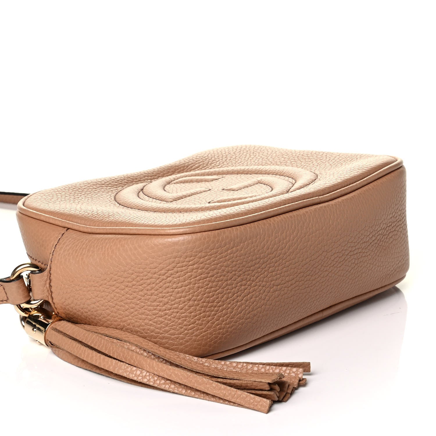 Gucci Pebbled Calfskin Small Soho Disco Bag Camelia 3 of 5