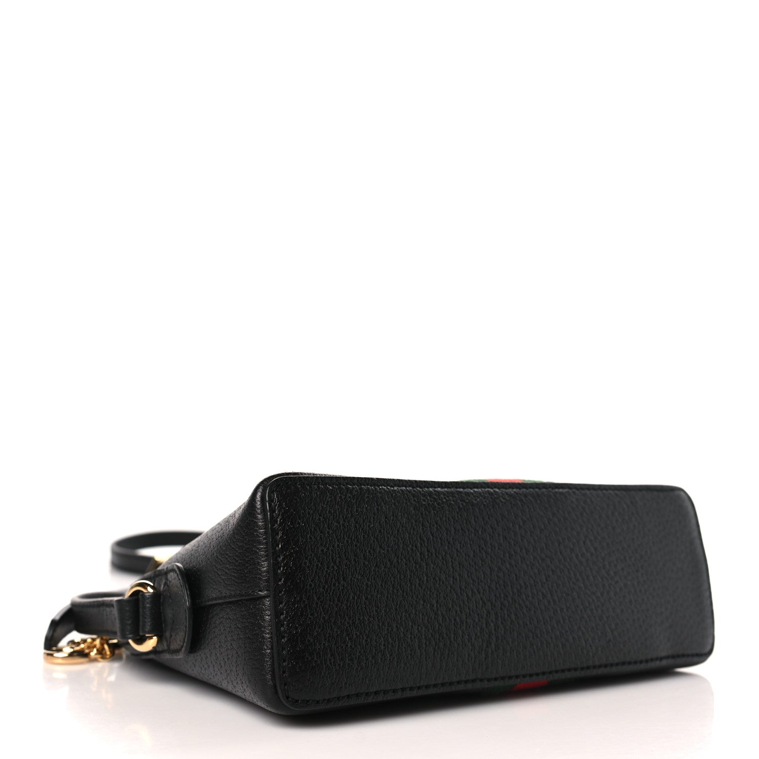 Gucci Calfskin GG Web Small Ophidia Dome Shoulder Bag Black 5 of 10