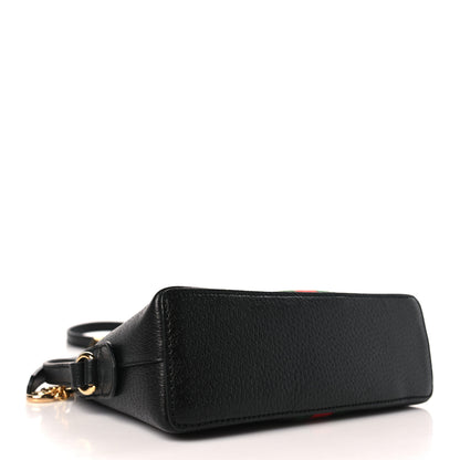 Gucci Calfskin GG Web Small Ophidia Dome Shoulder Bag Black 5 of 10
