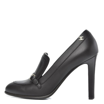 Chanel Calfskin Buckle Pumps 39 Black 1 of 11