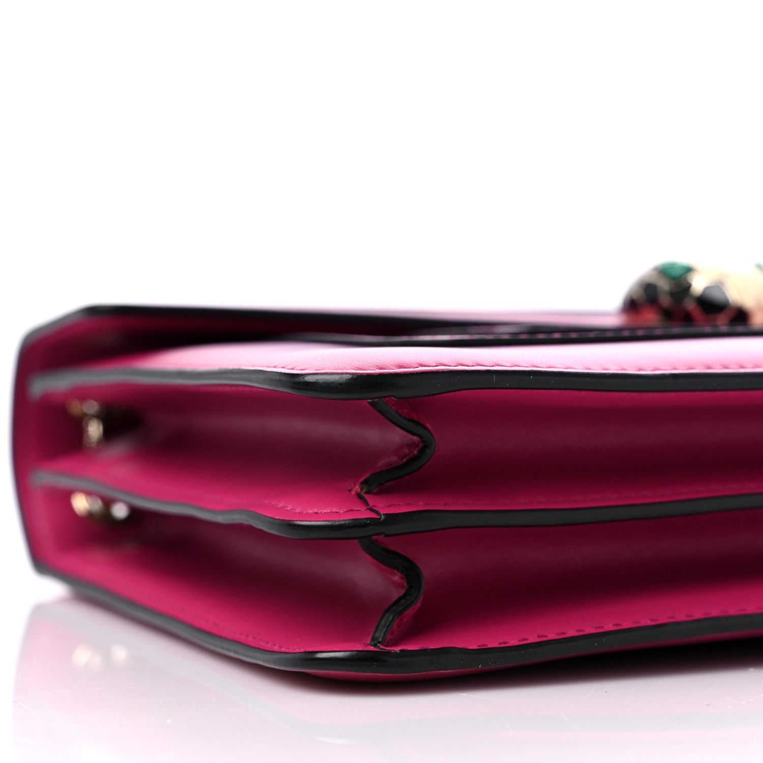 Bulgari Calfskin Serpenti Forever Shoulder Bag Pink 7 of 8