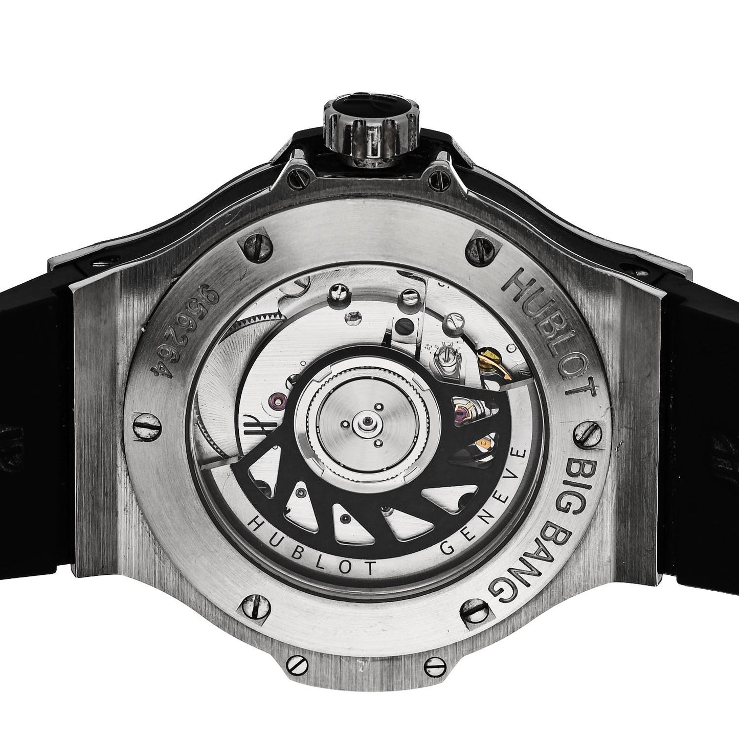 Stainless Steel Rubber Diamond Pave Bezel 38mm Big Bang Automatic Watch Black 365.SX.1170.LR.1104