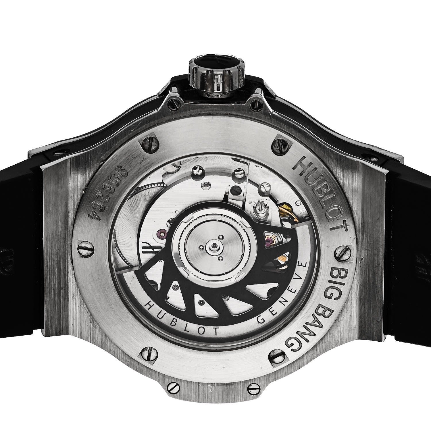 Hublot Stainless Steel Rubber Diamond Pave Bezel 38mm Big Bang Automatic Watch Black 365.SX.1170.LR.1104 4 of 5
