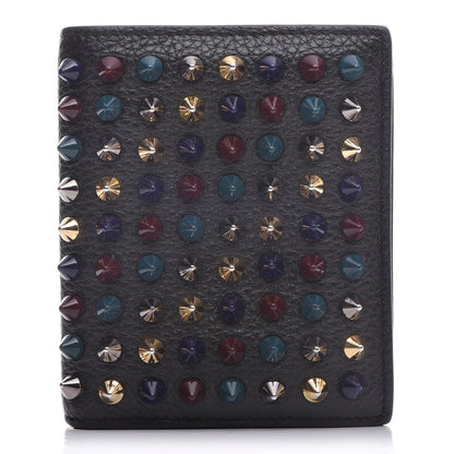 Christian Louboutin Calfskin Spiked Bi-Fold Wallet Black 1 of 17